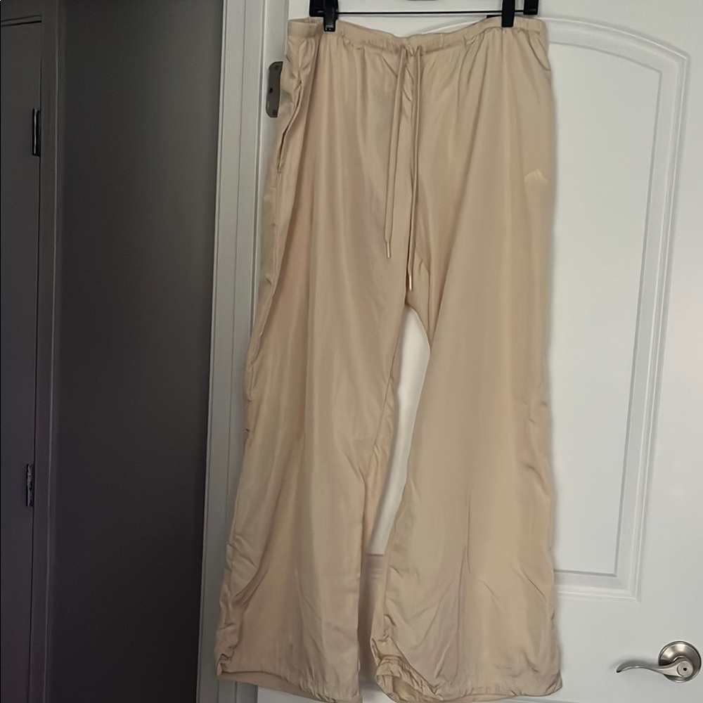 Cream Wide-Leg Pants